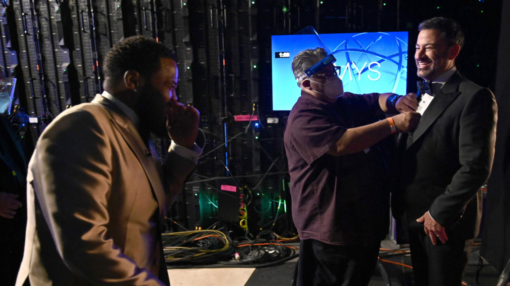 Emmys 2020 Backstage Anthony Anderson Jimmy Kimmel