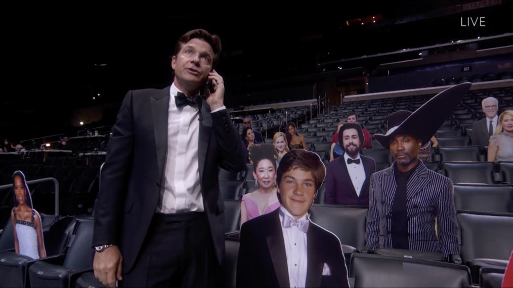 Emmys 2020 Opening Monologue Jason Bateman cardboard cutout