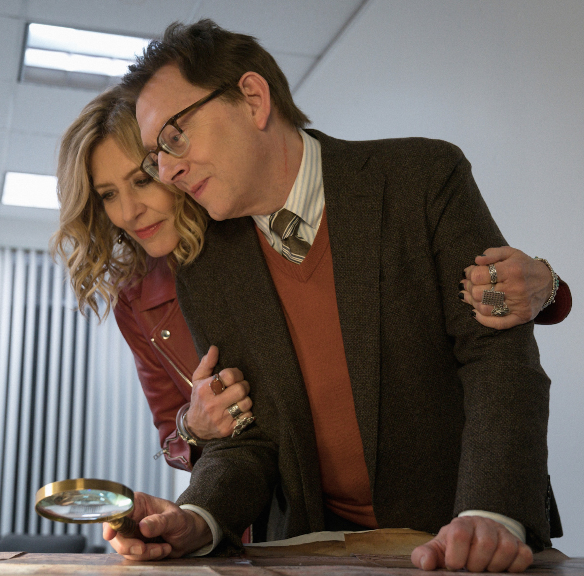 Christine Lahti as Sheryl and Michael Emerson as Leland in Evil - Season 1