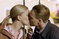 Follow Me to Daisy Hills - Cindy Busby and Marshall Williams kissing on a swing