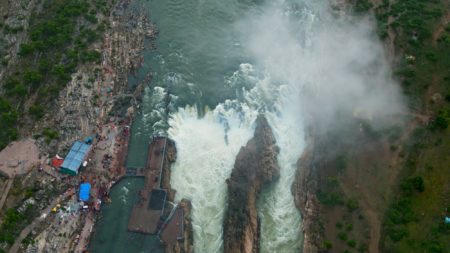 India From Above Dhuandhar Falls Natures Wonders