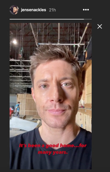 Jensen Ackles Supernatural Set Men of Letters Bunker Tear Down