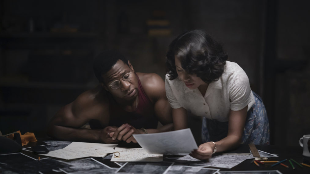 Jurnee Smollett and Jonathan Majors in Lovecraft Country