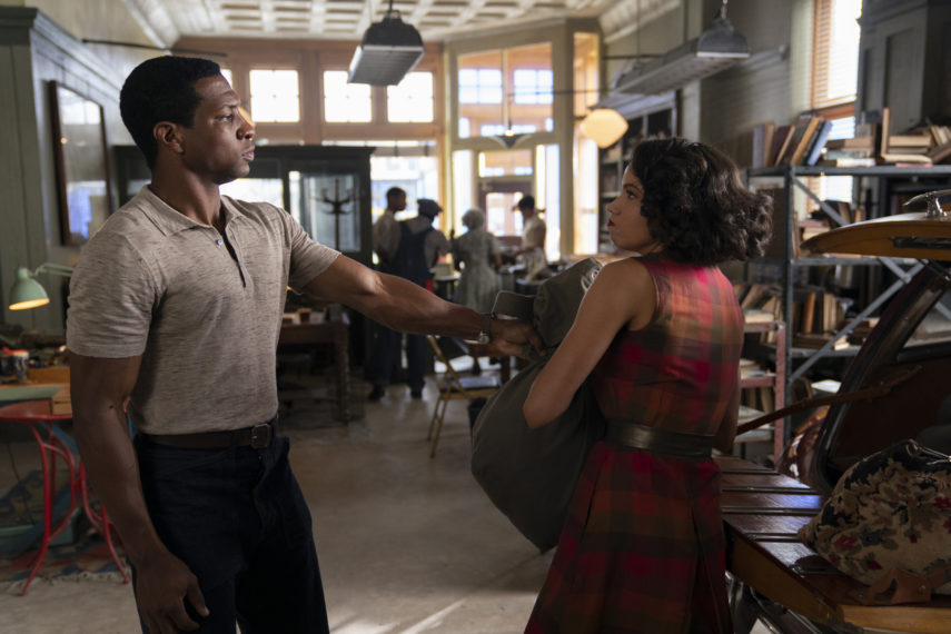 Jonathan Majors and Jurnee Smollett in Lovecraft Country Episode 4