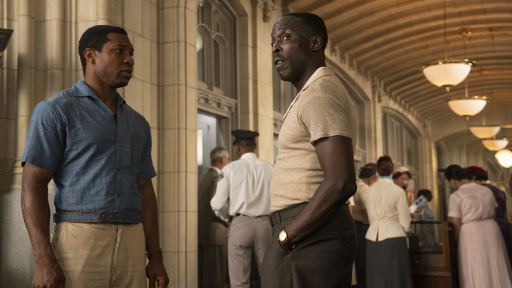 Jonathan Majors and Michael K Williams in Lovecraft Country Episode 4