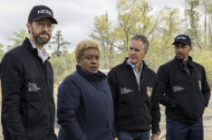 NCIS New Orleans - Rob Kerkovich as Forensic Agent Sebastian Lund, CCH Pounder as Dr. Loretta Wade, Scott Bakula as Special Agent Dwayne Pride, and Charles Michael Davis as Special Agent Quentin Carter Photo
