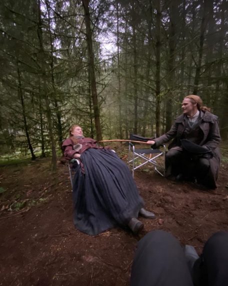 Outlander Season 5 Sophie Skelton Sam Heughan bts