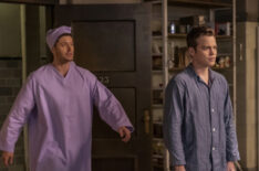 Jensen Ackles as Dean and Alexander Calvert as Jack in Supernatural Season 15, Episode 14 - 'Last Holiday'