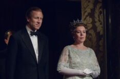 Tobias Menzies as Prince Philip and Olivia Colman as Queen Elizabeth in The Crown Season 4