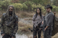 Khary Payton as Ezekiel, Eleanor Matsuura as Yumiko, Josh McDermitt as Dr. Eugene Porter in The Walking Dead Season 10 Episode 15