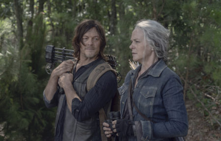 Norman Reedus as Daryl and Melissa McBride as Carol in The Walking Dead - Season 10, Episode 6