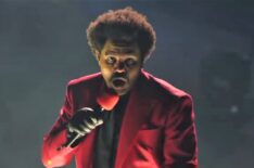 The Weeknd performing at the 2020 MTV VMAs