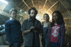 Utopia cast - Ian Byrd, Desmin Borges, Jessica Rothe Ashleigh LaThrop