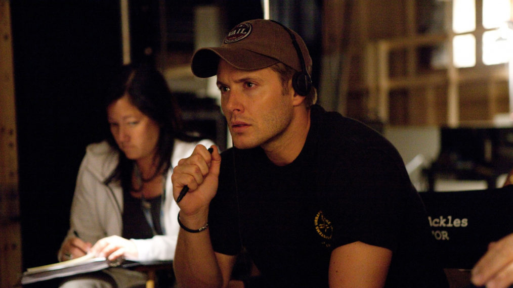Jensen Ackles directing on the set of Supernatural