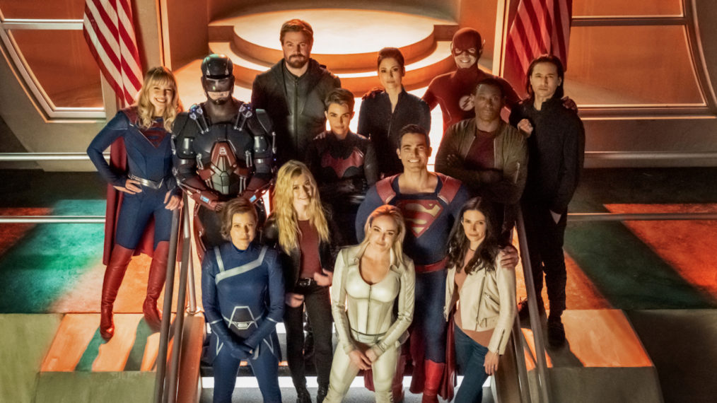 Arrowverse Crisis on Infinite Earths Crossover - Melissa Benoist as Kara/Supergirl, Brandon Routh as Ray Palmer/Atom, Stephen Amell as Oliver Queen/Green Arrow, Ruby Rose as Kate Kane/Batwoman, Chyler Leigh as Alex Danvers, Grant Gustin as The Flash, David Harewood as Hank Henshaw/J'onn J'onzz, Jesse Rath as Brainiac-5, Audrey Marie Anderson as Harbinger, Katherine McNamara as Mia, Caity Lotz as Sara Lance/White Canary, Tyler Hoechlin as Clark Kent/Superman and Bitsie Tulloch as Lois Lane