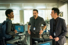 FBI Season 3 Premiere - New team member Special Agent Tiffany Wallace (Katherine Renee Turner), with Assistant Special Agent in Charge Jubal Valentine (Jeremy Sisto), and Stuart Scola (John Boyd)