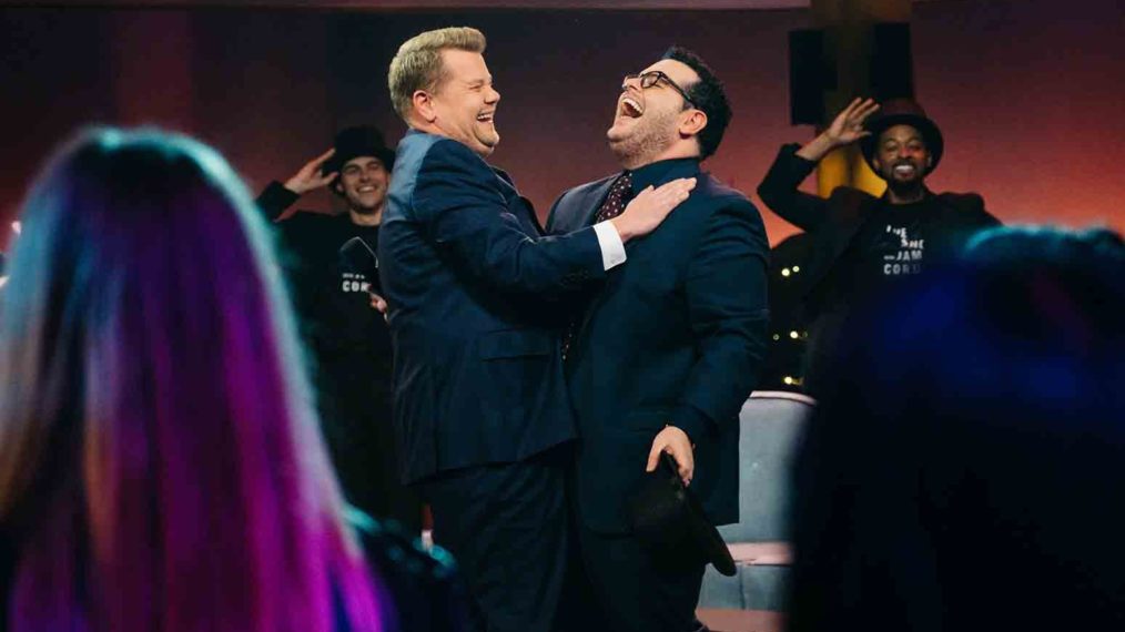Josh Gad and James Corden share a laugh together