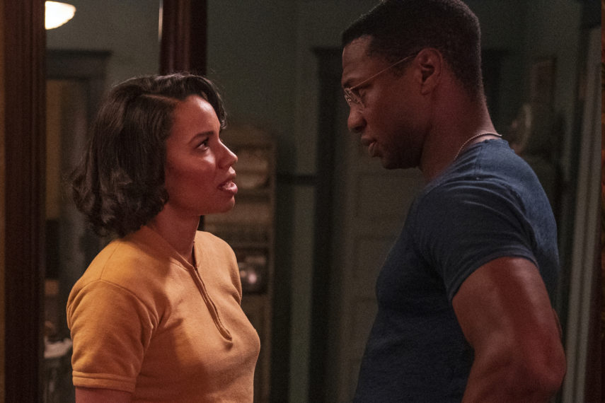 Jurnee Smollett and Jonathan Majors in Lovecraft Country Episode 9