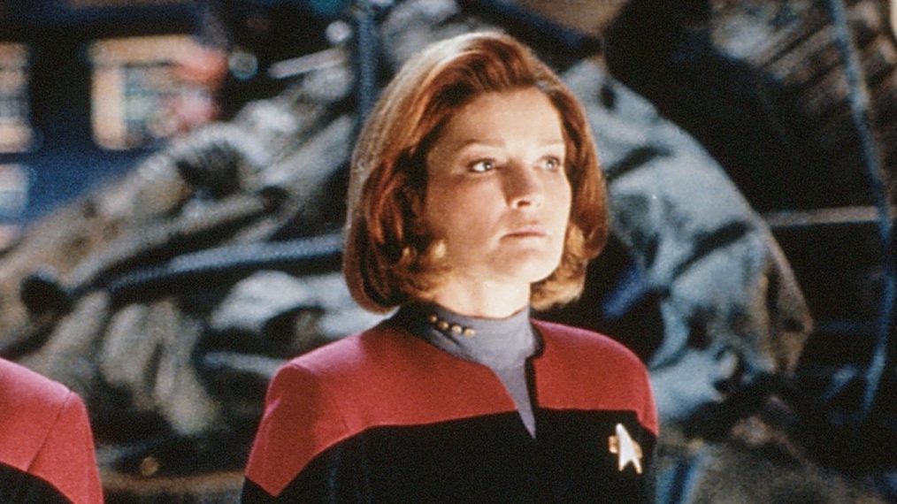 John Savage and Kate Mulgrew in Star Trek Voyager