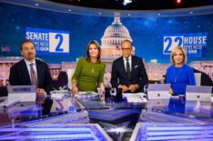 Chuck Todd, Lester Holt, Savannah Guthrie, and Andrea Mitchell covering the 2018 Midterm Election