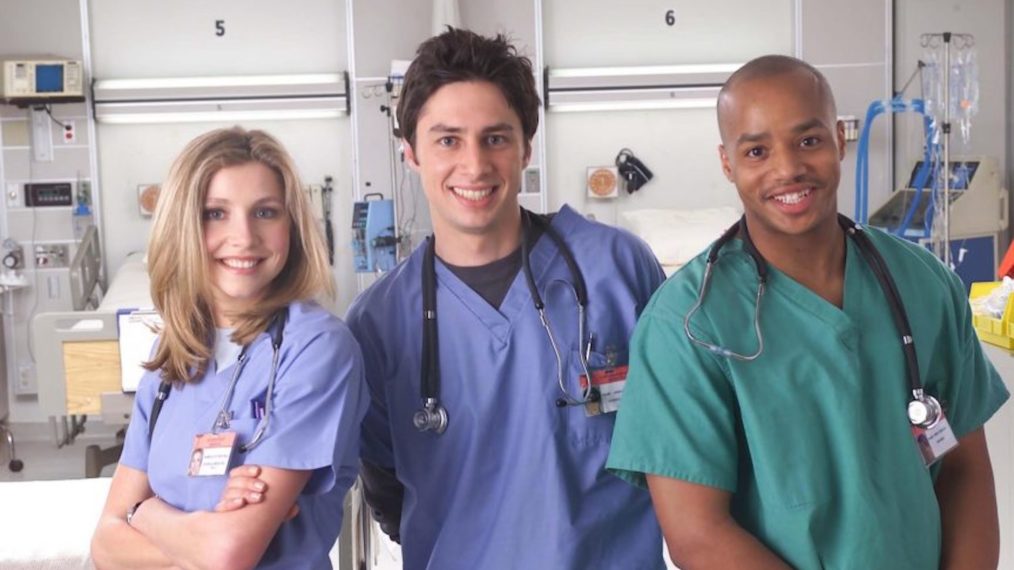 Scrubs - Sarah Chalke, Zach Braff, and Donald Faison