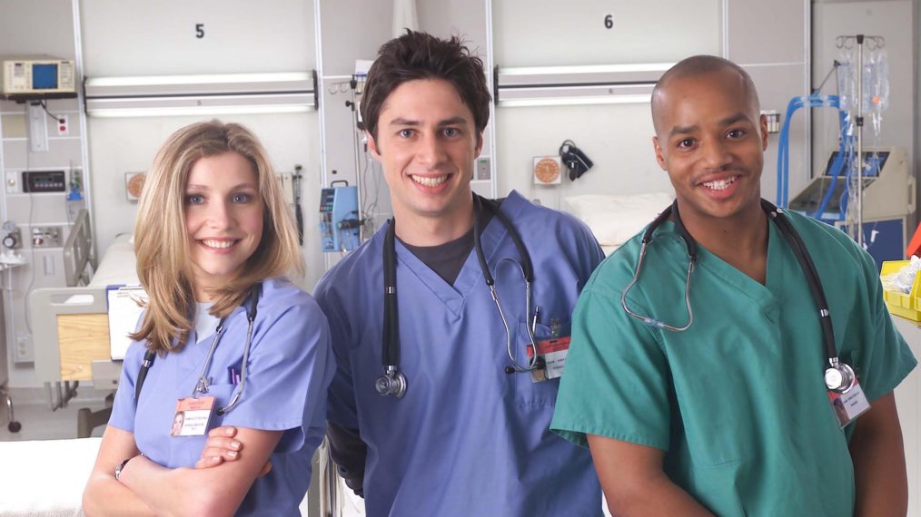 Scrubs - Sarah Chalke, Zach Braff, and Donald Faison