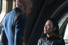 Doug Jones as Saru and Michelle Yeoh as Georgiou in Star Trek Discovery - Season 3, Episode 2