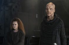 Mary Wiseman as Tilly and Doug Jones as Saru in Star Trek Discovery - Season 3, Episode 2