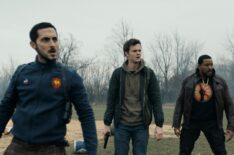 Tomer Capon, Jack Quaid, and Laz Alonso in The Boys - Season 2