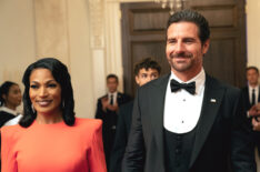 Kron Moore as Victoria Franklin and Ed Quinn as Hunter Franklin in The Oval