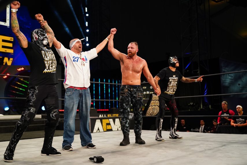 Jon Moxley Celebrating Victory