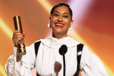 Tracee Ellis Ross accepts the Fashion Icon Award onstage for the 2020 E! People's Choice Awards