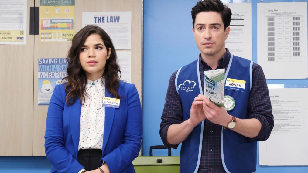America Ferrera as Amy and Ben Feldman as Jonah in Superstore - Season 6