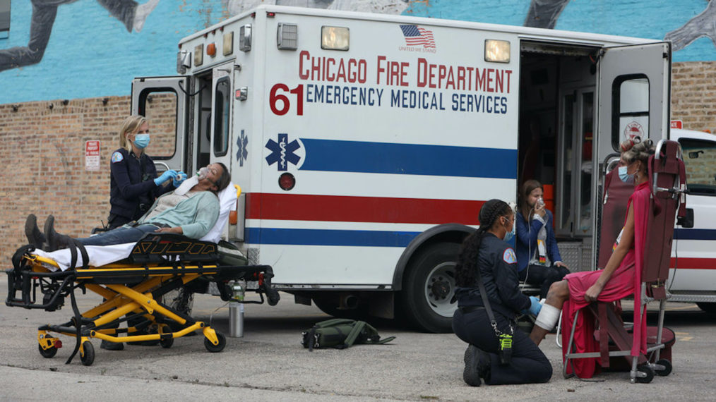 Kara Killmer Adriyan Rae Chicago Fire Season 9 Premiere Brett Mackey