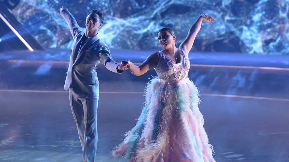 Justina Machado and Sasha Farber on Dancing With the Stars - Season 29