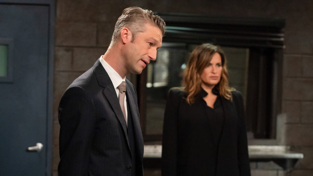 Law & Order SVU Season 22 Premiere - Peter Scanavino as Detective Sonny Carisi, Mariska Hargitay as Captain Olivia Benson