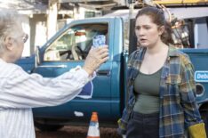 Judith Drake as Zelda and Emma Kenney as Debbie Gallagher in Shameless - Season 11