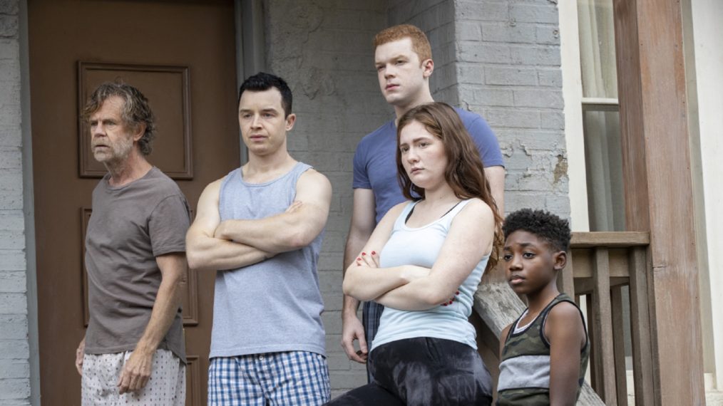 Shameless, Season 11 Cast - William H. Macy as Frank Gallagher, Noel Fisher as Mickey Milkovich, Cameron Monaghan as Ian Gallagher, Emma Kenney as Debbie Gallagher, and Christian Isaiah as Liam Gallagher