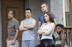 Shameless, Season 11 Cast - William H. Macy as Frank Gallagher, Noel Fisher as Mickey Milkovich, Cameron Monaghan as Ian Gallagher, Emma Kenney as Debbie Gallagher, and Christian Isaiah as Liam Gallagher