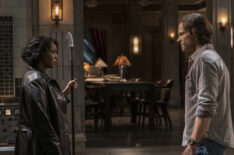 Lisa Berry as Billie and Jared Padalecki as Sam in Supernatural - Season 15, Episode 18
