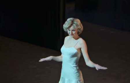 Emma Corrin dancing as Princess Diana in The Crown - Season 4