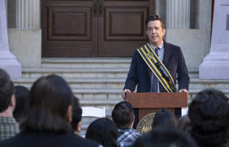 Ed Helms as Nathan Rutherford in Rutherford Falls