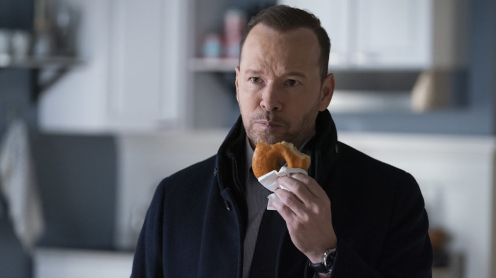 Danny eating a donut - Blue Bloods Season 11 Episode 2 - Donnie Wahlberg