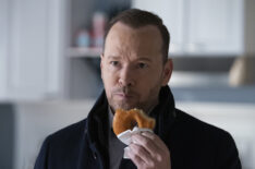 Danny eating a donut - Blue Bloods Season 11 Episode 2 - Donnie Wahlberg