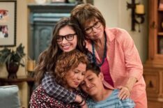 Isabella Gomez as Elena, Rita Moreno as Lydia, Justina Machado as Penelope, and Marcel Ruiz as Alex on 'One Day at a Time'