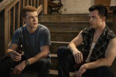 Cameron Monaghan as Ian and Noel Fisher as Mickey and in Shameless