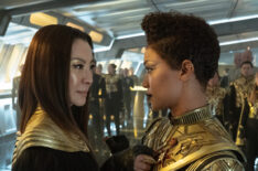 Michelle Yeoh as Philippa Georgiou Mirror and Sonequa Martin Green as Michael in Star Trek Discovery Season 3 - 'Terra Firma, Part 1'