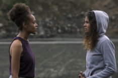 Reign Edwards and Helena Howard as Rachel and Nora in The Wilds
