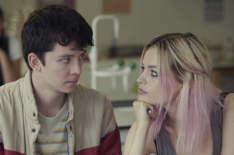 Asa Butterfield and Emma Mackey in Sex Education