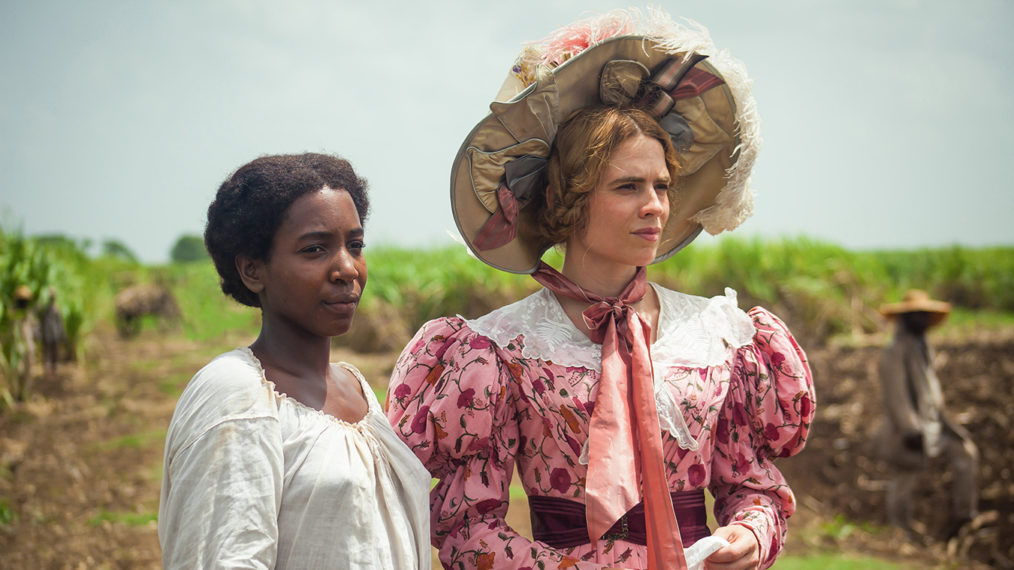 Tamara Lawrance and Hayley Atwell in The Long Song on PBS Masterpiece